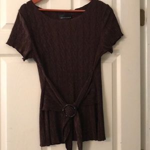Brown crape blouse